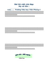 Bai thi viet chu dep