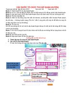 Các bước tổ chức thi cấp Quận/Huyện