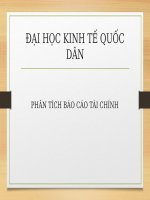 Slide môn phân tích báo cáo tài chính: Chương 5: Phân tích tình hình công nợ và khả năng thanh toán