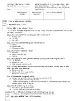 ĐỀ VÀ ĐÁP ÁN KIỂM TRA ĐỊNH KỲ LẦN 3 MÔN TIẾNG VIỆT LỚP 5