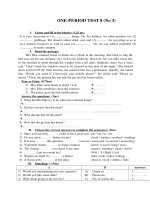 Đề kiểm tra tiếng Anh 8 - No.3