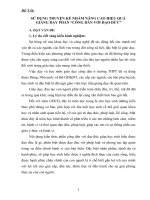 SKKN Sử dụng kể truyện nhằm nâng cao hiệu quả giảng dạy phần Công dân với đạo đức THPT LƯƠNG ĐẮC BẰNG