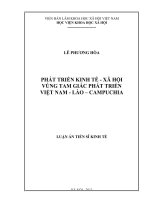 PHÁT TRIỂN KINH TẾ - XÃ HỘIVÙNG TAM GIÁC PHÁT TRIỂN VIỆT NAM - LÀO – CAMPUCHIA