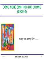 công nghệ sinh học đại cương học viện nông nghiệp các kỹ thuật nền của công nghệ sinh học hiện đại