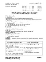 Giáo án ĐS&GT 11, chương 3