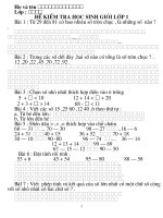 kiểm tra học giỏi lớp 1