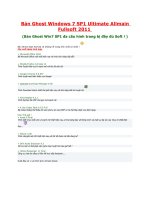 Bản Ghost Windows 7 SP1 Ultimate Allmain Fullsoft 2011 (Bản Ghost Win7 SP1 trang bị đầy đủ Soft ! )
