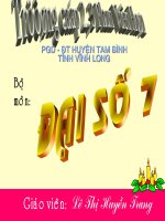 tiết 43 bảng tần số - đại số 7