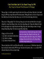 Cach trich hinh anh va am thanh ra khoi POWERPOINT SHOW, MsWord va Webpage_