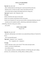 Chuẩn kiến thức kỹ năng unit 12, 13, 14