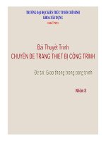 đồ án kiến trúc xây dựng đề tài  trang thiết bị công trình - hệ thống giao thông trong công trình