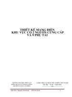 Đầu đề đồ án môn học  Thiết kế hệ thống điện có 2 nguồn cung cấp và 6 phụ tải.