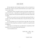 luận văn tài nguyên môi trường Đánh giá hiện trạng môi trường nước lưu vực sông Cầu đoạn chảy qua địa phận tỉnh Thái Nguyên