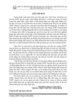 LỰA CHỌN VẤN ĐỀ DẠY VÀ PHƯƠNG PHÁP ÔN TẬP CHO HỌC SINH GIỎI QUỐC GIA KHI GIẢNG DẠY LỊCH SỬ  VIỆT NAM TỪ 1858 ĐẾN 1918