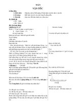 Bài dạy toán Tiết 130 Vận tốc