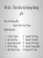 thảo luận dh điện lực Đề tài  Tìm hiểu hệ thống thông gió