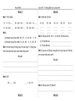 10 ĐỀ ÔN TOÁN KỲ 2 LỚP 1