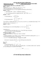 Đề thi thử ĐH 2011+đáp án số 7