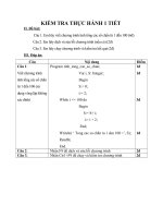 Ktra thuc hanh 1 tiet tin lop 9