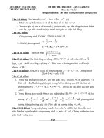 Đề và đáp án thi thử đại học lần 1 năm 2011 - THPT Gia lộc