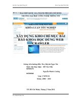 KHÓA LUẬN TỐT NGHIỆP XÂY DỰNG KHO CHỈ MỤC BÀI BÁO KHOA HỌC DÙNG WEB CRAWLER
