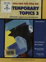 ontemporary topics 3 Advanced listening and note - taking skills. Luyện kỹ năng nghe hiểu Tiếng Anh