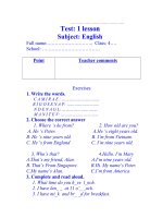 de kiem tra tieng anh lop 4