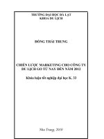 Một số biện pháp góp phần cải thiện hoạt động marketing du lịch tại công ty TNHH GO