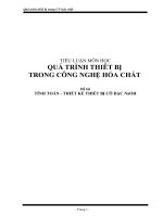 Tiểu luận TÍNH TOÁN - THIẾT KẾ THIẾT BỊ CÔ ĐẶC NaOH
