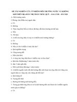 luận văn tài nguyên môi trường tình hiểu môi trường nước và không khí trên địa bàn thị trấn Trâu Quỳ – Gia Lâm – Hà Nội