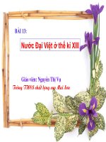 Nước Đại Viêt thế kỉ XIII