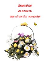 Vẽ tranh đề tài: Lễ hội quê em