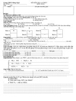 Đề Kiểm tra 45 phút Hóa 8 - Tiết 53