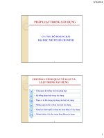 Giáo trình pháp luật trong xây dựng - Chương 1 Tổng quan về luật và luật trong xây dựng, ThS. Đỗ Hoàng Hải