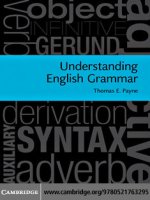 Understanding English grammar - a linguistic introduction