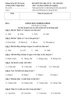 ĐỀ THI ÂM NHẠC 6- 9 HKII