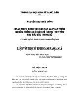 Luận văn thạc sỹ: Hoàn thiện công tác đào tạo và phát triển nguồn nhân lực tại Đài khí tượng thủy văn khu vực Bắc Trung Bộ