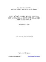 Thiết kế điều khiển hệ quá trình đa biến và nâng cao chất lượng bằng bộ điều khiển mờ lai