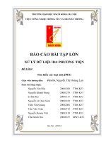 báo cáo bài tập lớn xứ lí dữ liệu đa phương tiện