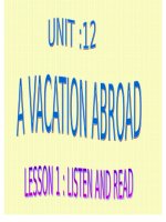 E9 Unit 12. Getting started + Listen and read