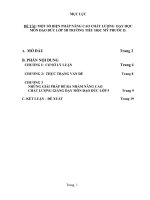 : MỘT SỐ BIỆN PHÁP NÂNG CAO CHẤT LƯỢNG  DẠY HỌC MÔN ĐẠO ĐỨC LỚP 5B TRƯỜNG TIỂU HỌC MỸ PHƯỚC D