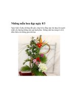 Những mẫu hoa đẹp ngày 8-3