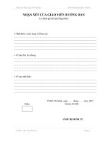 Báo cáo thực tập Bộ Lịch để bàn