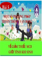 Một số phương pháp truyền thông vận động