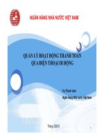 Quản lý hoạt động thanh toán  qua  điện thoại di động