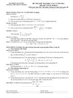 Đề thi thử đại học lần 1 năm 2011 môn Toán khối D- THPT Đoàn Thượng
