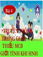 Truyền thông trong giảm thiếu MCB GIỚI TÍNH KHI SINH