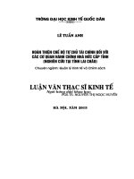 Luận văn thạc sỹ: Hoàn thiện chế độ tự chủ tài chính đối với các cơ quan hành chính nhà nước cấp tỉnh (Nghiên cứu tại tỉnh Lai Châu)