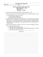 ĐỀ THI MÔN TIÉNG VIÊT LỚP 5