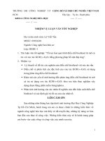 luận văn công nghệ hóa học Tối ưu hoá quá trình điều chế biodiesel từ mỡ cá tra với xúc tác KOHγ-Al2O3 bằng phương pháp bề mặt đáp ứng